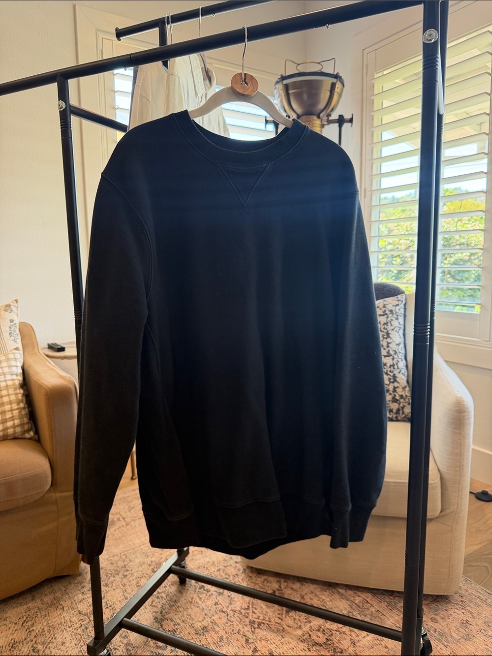J. Crew Black Crewneck Sweatshirt